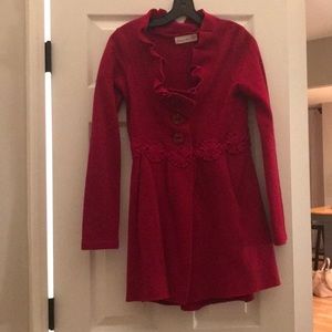 Charlie and Robin mid length wool sweater coat